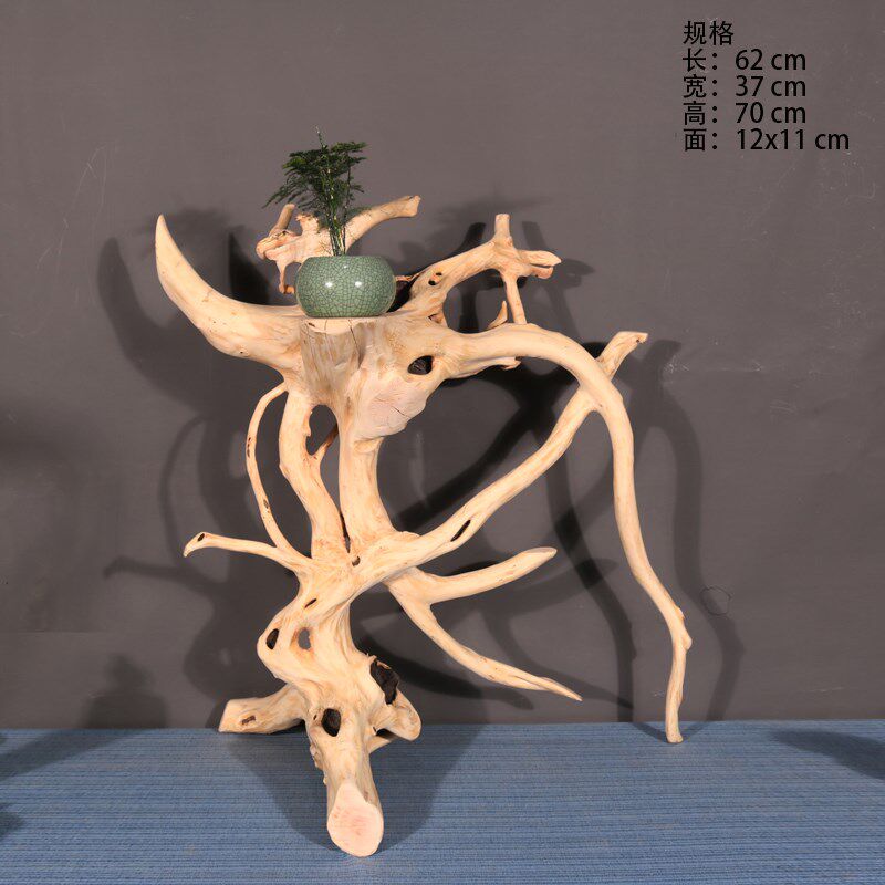 树根花架 根雕架子 天然整体原木实木 放花瓶花盆  客厅书房 茶室