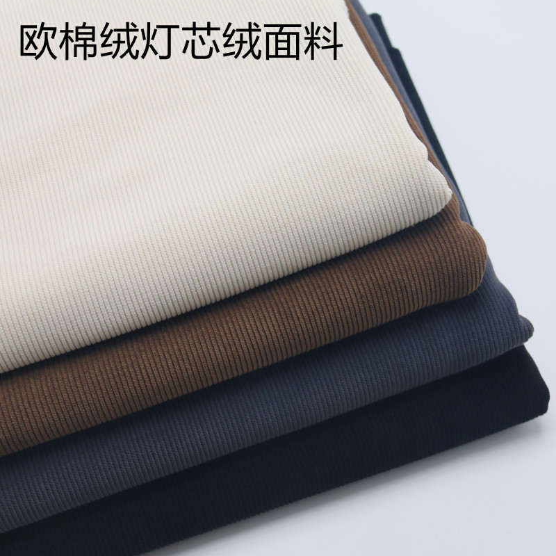 冬季高档欧棉绒雪尼尔布料加绒厚保暖弹性灯芯绒裤子外套服装面料
