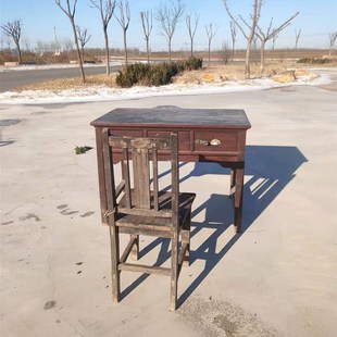 民俗老物件八十年代办公桌一套怀旧家具影视道具复古摆件民宿装饰
