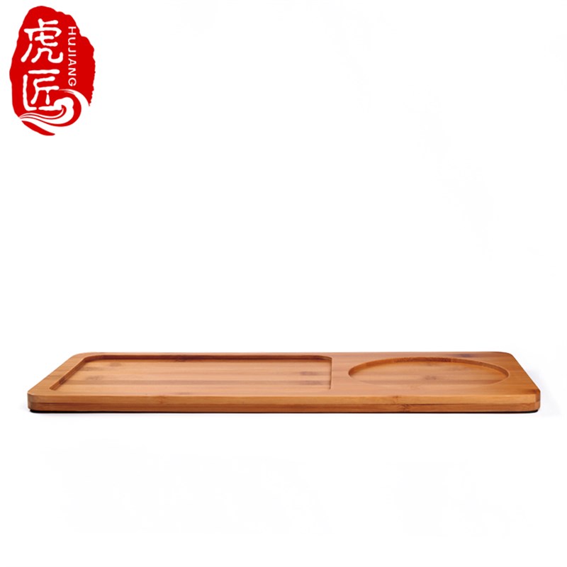 竹制茶盘家用简约茶台小号竹子茶海长方形单层茶座 功夫茶具托盘