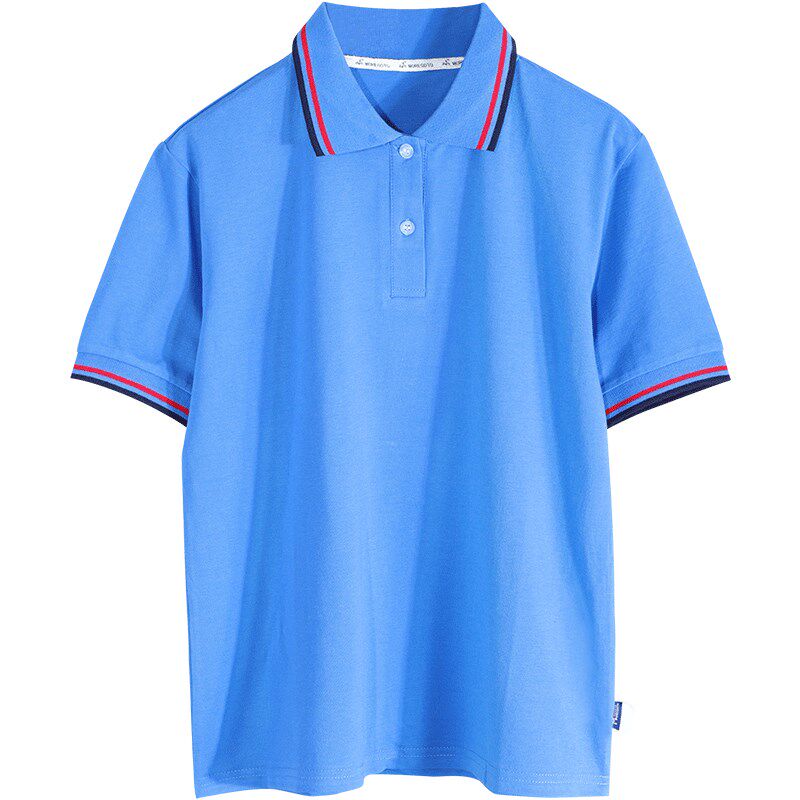 男童短袖POLO衫夏季薄棉纯白色T恤宽松胖童装中大童小学生校班服