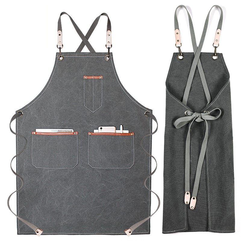 围裙定制logo印字背带式牛仔布料围腰咖啡师花店手工匠人男工作服,家庭/个人清洁工具,围裙,淘宝优惠券,粉丝福利购,淘宝优惠卷