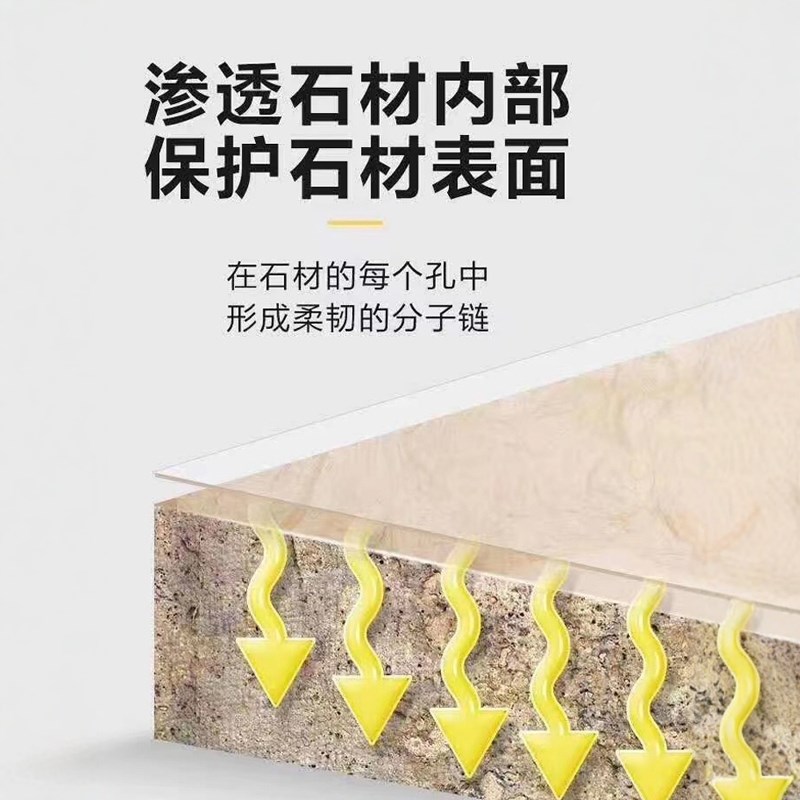 水性石材防水防护剂大理石透明防渗透花岗岩外墙地铺石纳米护理漆