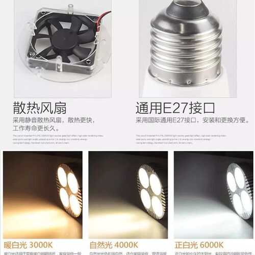 LED超亮光源PAR30轨道射灯 灯泡35W40W服装店COB聚光射灯E27帕灯