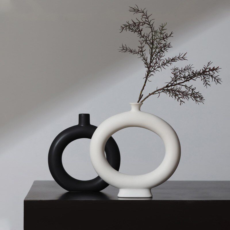 客厅电视柜装饰品摆件高级感小众创意云朵人物样板间酒柜壁龛摆设