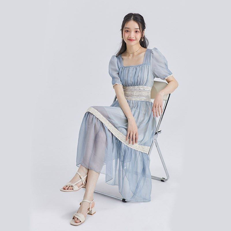 小鹿的泡芙  温柔大姐姐 高腰甜美网纱连衣裙,女装/女士精品,连衣裙,淘宝优惠券,粉丝福利购,淘宝优惠卷