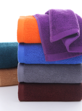 酒店美容院床180火足疗汗蒸SPA紫色浴巾大毛巾家用纯棉吸水不掉毛