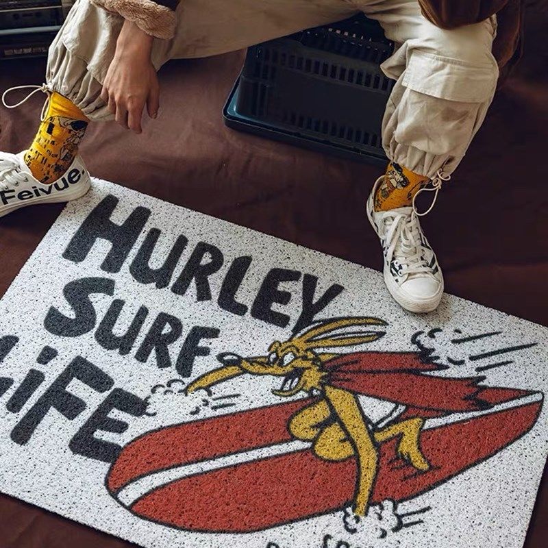 入户玄关地垫美式卡通换鞋垫丝圈猫砂垫易清洗除尘耐脏门垫,居家布艺,家用脚垫,淘宝优惠券,粉丝福利购,淘宝优惠卷