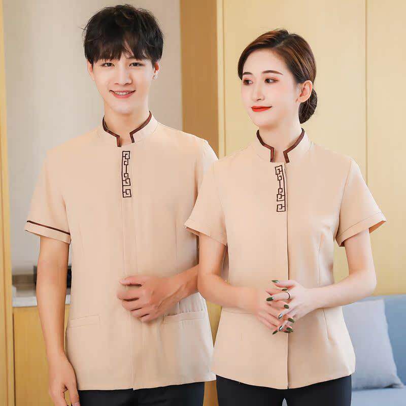 酒店客房保洁工作服女 商场物业家政宾馆保洁员短袖阿姨制服夏装