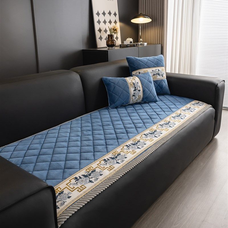 冬季毛绒沙发垫2025秋冬新款加厚防滑中式实木红木沙发坐垫子套罩