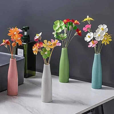 Modern Nordic Style Ceramic Vases Simple Pot Flower Arrangem