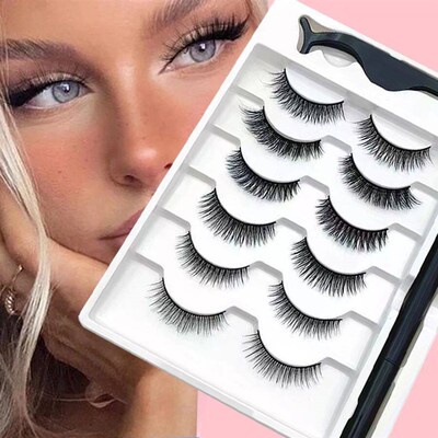 6 pairs of magnetic false eyelash sticky eyeliner pens, not