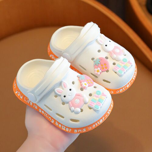 Kids Summer Outdoor Slippers Girl Baby Cartoon Pink Rabbit A