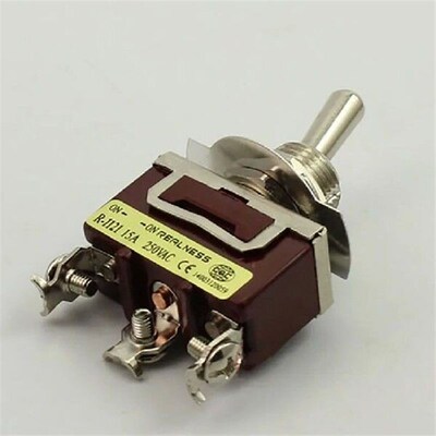 Univeral 15A 250V 3 Terminal ON/ON Rocker Toggle Switch