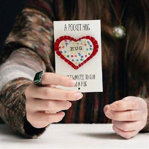 Little Pocket Hug Heart School Accessories For Son Daughter