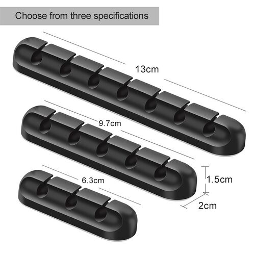 Silicone Cable Organizer  USB Cable Holder Flexible Cable Wi