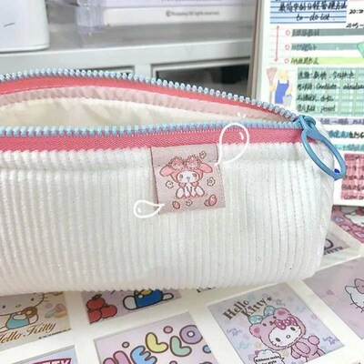 Melody Cinnamoroll Corduroy Pencil Case Cartoon Pochacco Kt
