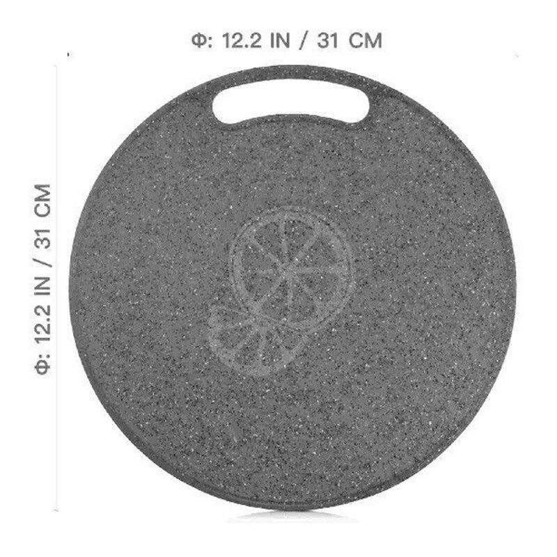 Cabi Cutting Board Imitation Marble Round Chopping - 实物图