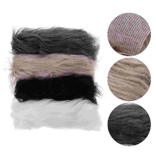 4 Pcs Artificial Beard Clothing Decor Prop Faux Fur Ribbon