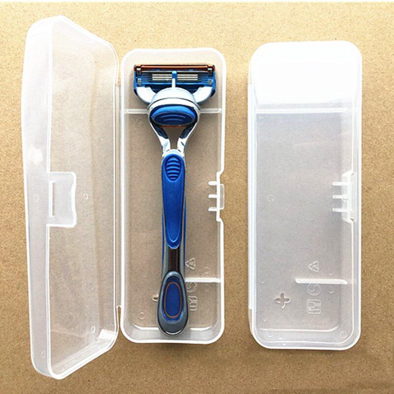 Men Universal Shaver Storage Box Handle Box Full Transparent