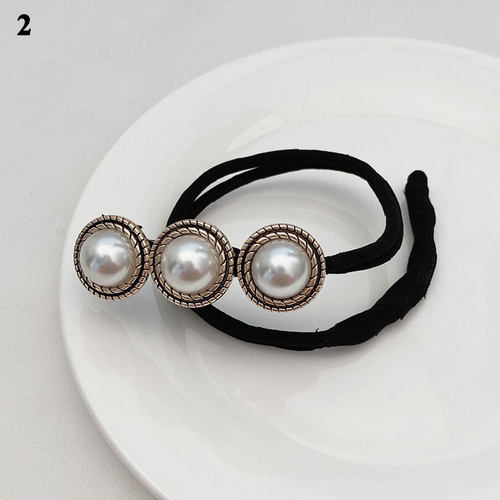 Elegant Fashion Flower Pearl Hairpin Bun Maker Twist Headban