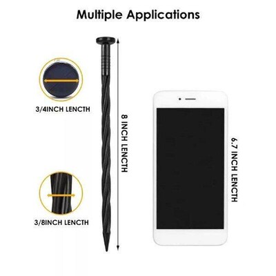 50pcs/Lot Ground Nail Film Fixed Garden Pegs Black Plastic