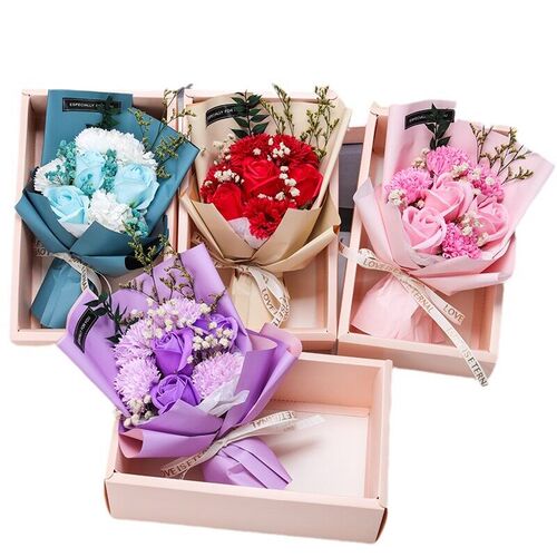 Creative Dried Flowers Eternal Babys Breath, Carnations, Ro