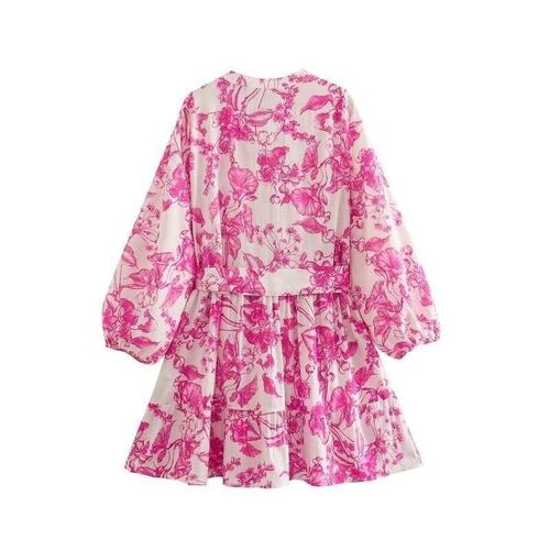 Women Dress Summer Ladies Geometric Print Dress New Fashion