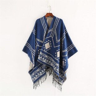 Capes Geometric 2024 Poncho Nepalese Style Indian Cloak New