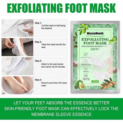 201910pair Exfoliating Foot Mask Pedicure Socks Scrub for Fe