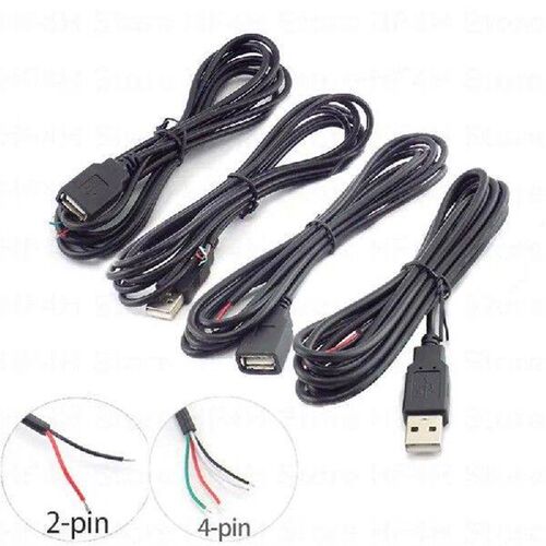 2M Power Supply Extension Cord Cable 2Pin 4pin Wire to Type