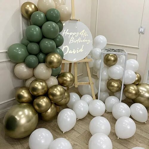 40pcs 10inch Avocado Green Skin Color Latex Balloons Baby Sh