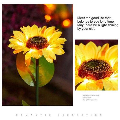 Solar Sunflower Light Auto ON/Off Outdoor Decorative Light