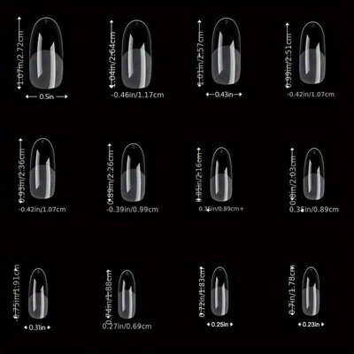 120Pcs Full ver Press On Nail Tips Stiletto Almond Square Co
