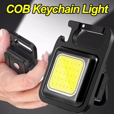 Mini LED Keychain Flashlights Multifunctional Portable COB W