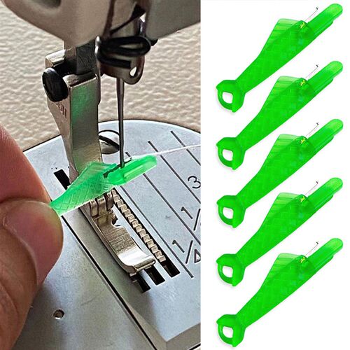 5pcs/10pcs Quickly Auto Needle Threader DIY Sewing Tools Gre