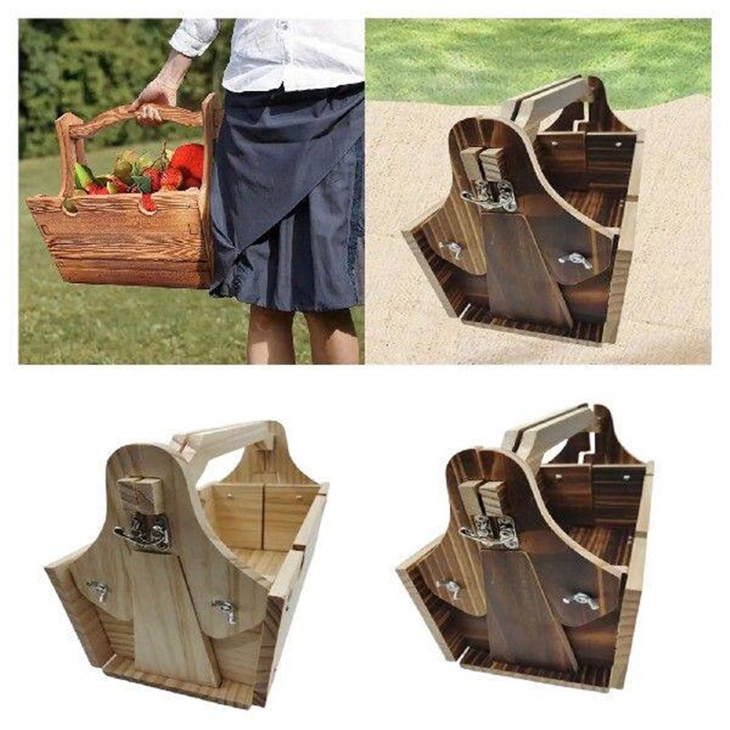 Low Picnic Table 2 in 1 Convertible Portable Wooden Snack