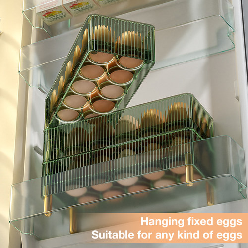 Luxurious Egg Storage Box Refrigerator Transparent Egg Box C