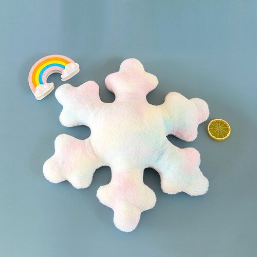 Christmas Snowflake Pillow Filled PP Cotton White Snow 雪花