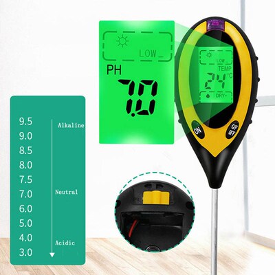 4 in 1 Soil PH Tester Moisture/Temp/Soil Testers PH Moisture