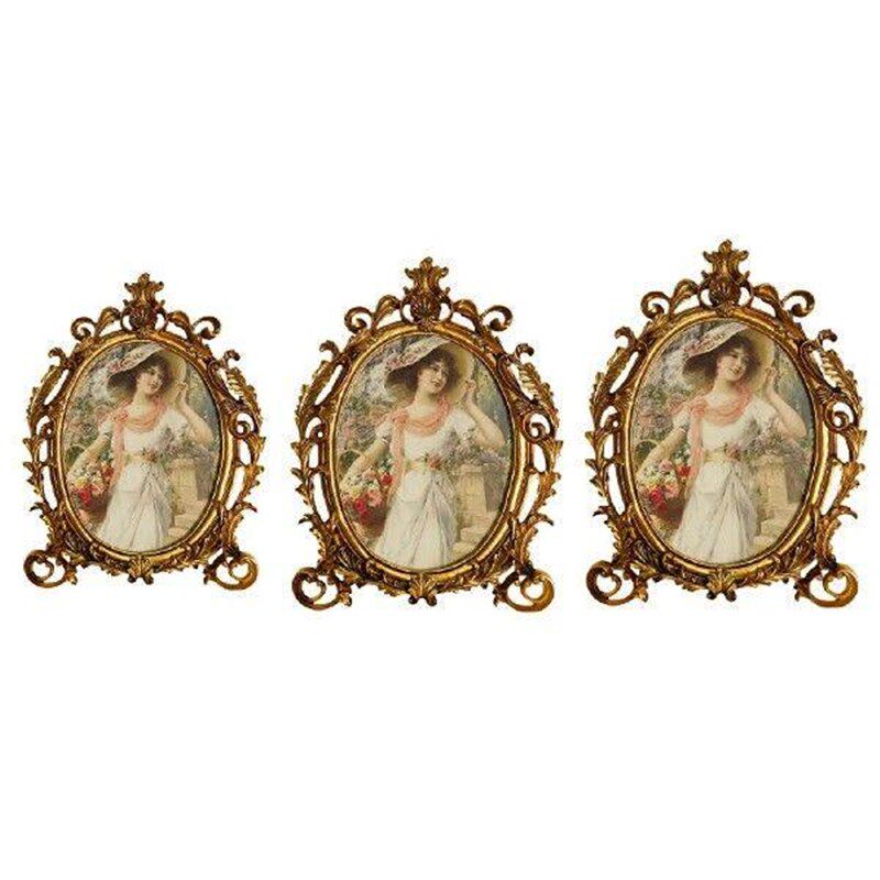 Oval Picture Frame Keepsake Home Decor Desk Ornament for