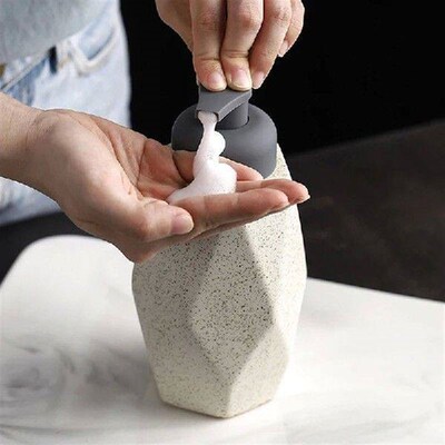 1PC Ceramic Lotion Bottle Liquid Foam Soap Dispenser Bath