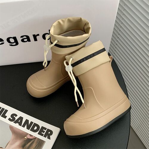 Cute Childrens Rain Boots With Cuffs For Outdoor Schooling,
