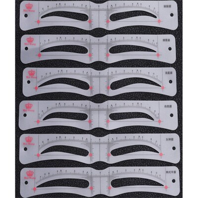 12 Style Fixable Eyebrow Stencil Grooming Shaper Template Re