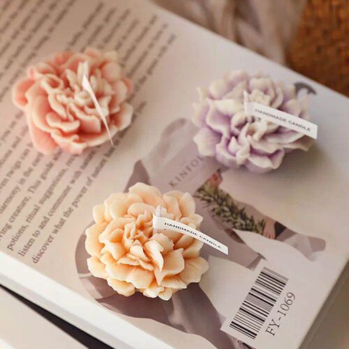 Carnation Flower-shaped Handmade Scented Candle Home Aromath