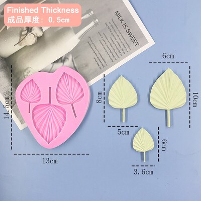 new Leaf Mold Food Decoration Pink Silicone Fondant Chocolat