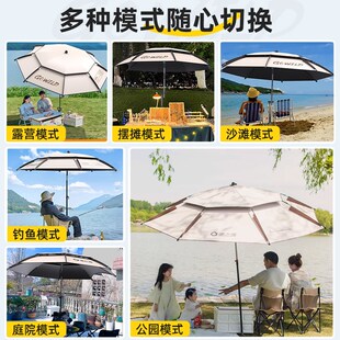 渔之源海边沙滩遮阳伞便携式雨伞钓鱼伞202新款沙滩伞露营伞钓伞