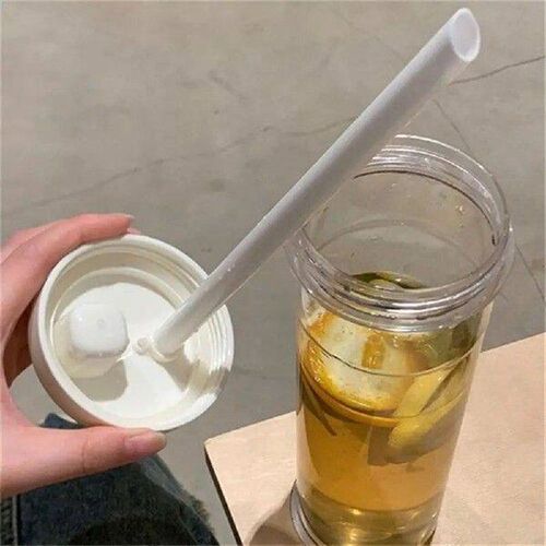 500/850ML Plastic Portable Bubble Tea Cups Transparent
