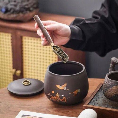 Big Capacity Purple Clay Tea Canister Black Tea Puer