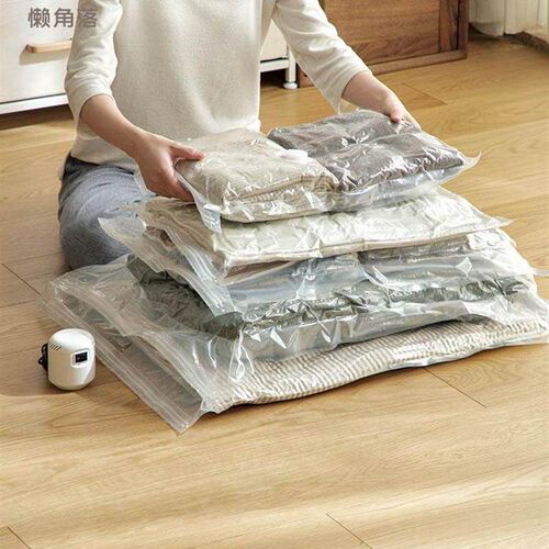 vacuum bags clothes storage plastic bag sealing pump travel